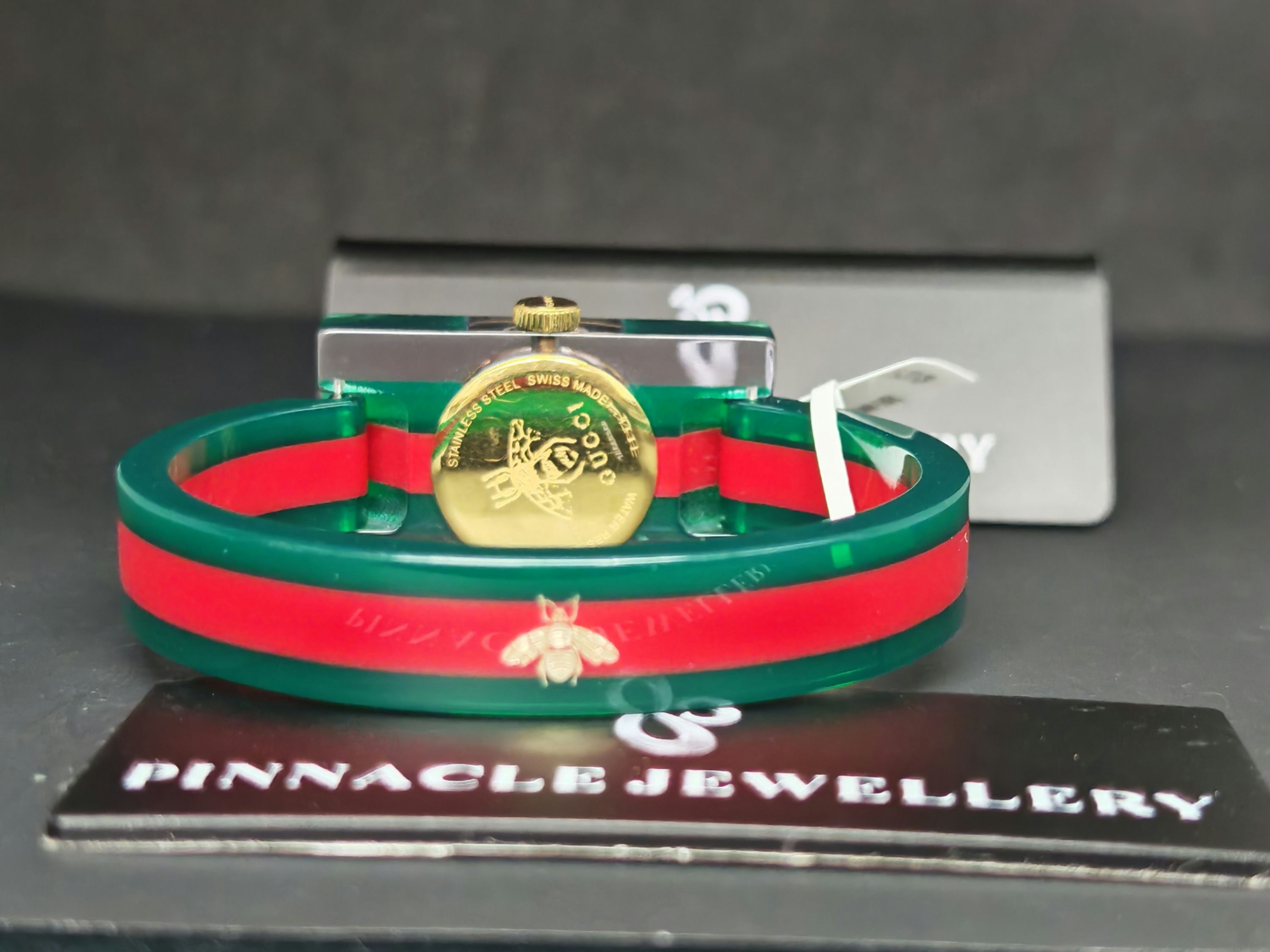 GUCCI Vintage Web Plexiglas Bangle YA143501 二手名錶 圖片 3