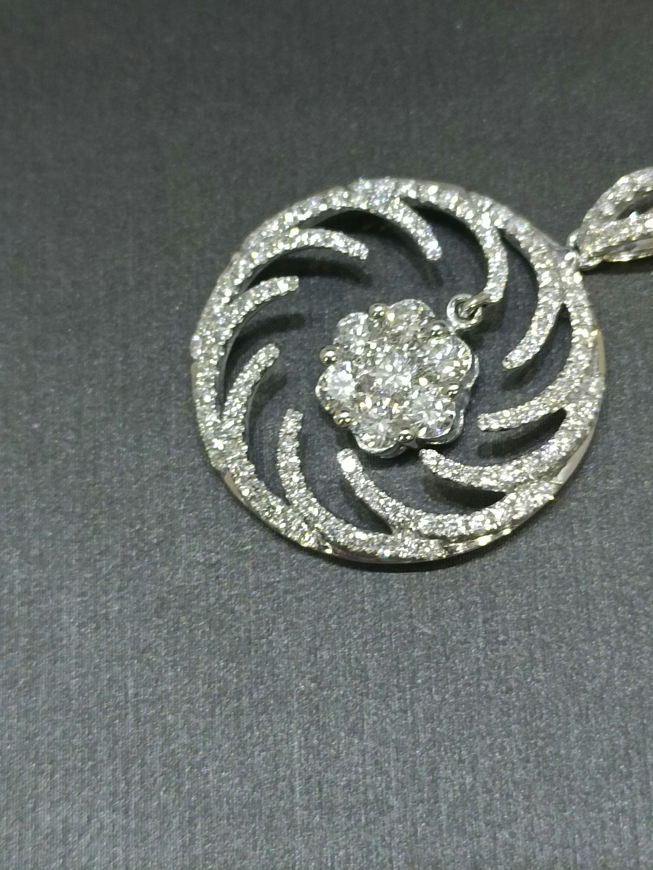 18K White Gold Diamond Pendant Jewellery – photo 3